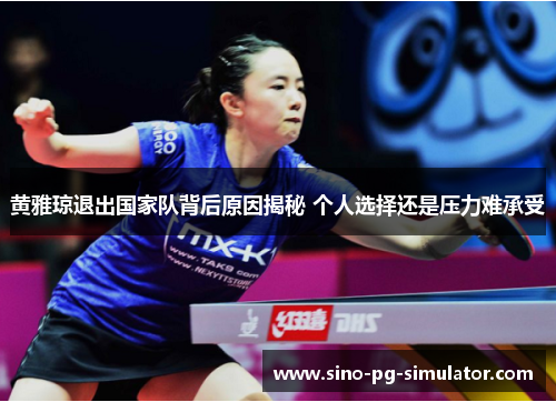 黄雅琼退出国家队背后原因揭秘 个人选择还是压力难承受